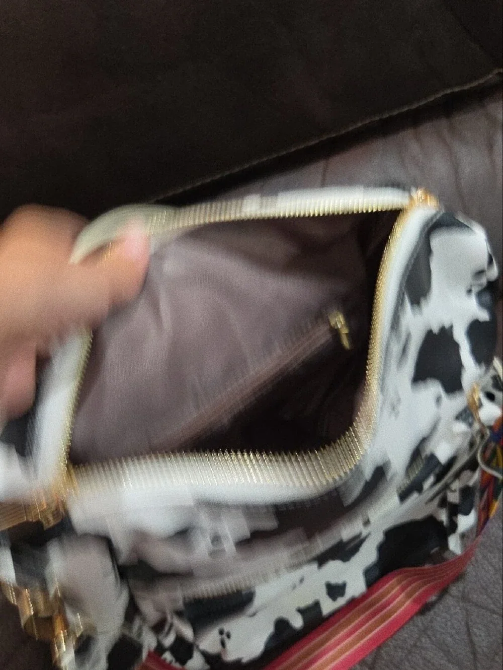 Cow Print Black & White Backpack Purse - Women Bags NWOT